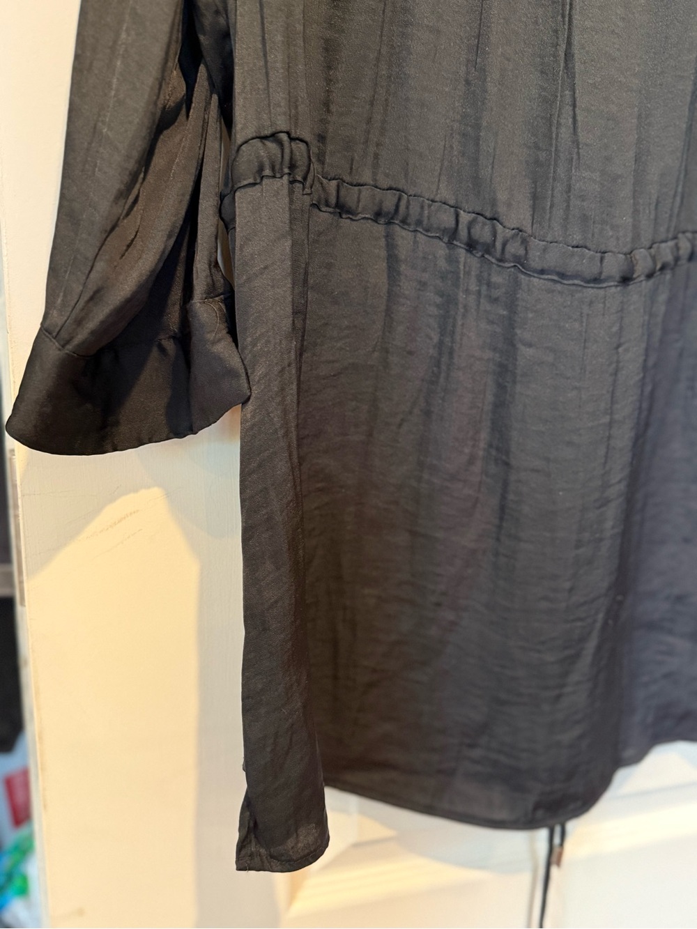 Vera Wang charcoal satin tunic - Picture 6 of 10